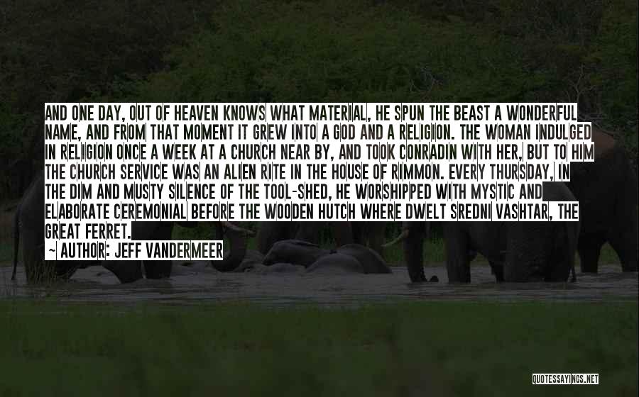 Jeff VanderMeer Quotes: And One Day, Out Of Heaven Knows What Material, He Spun The Beast A Wonderful Name, And From That Moment