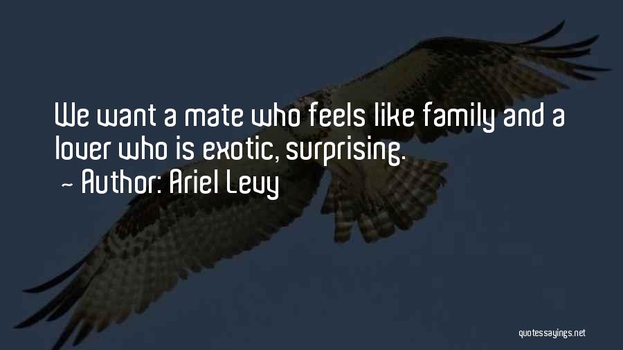 Ariel Levy Quotes: We Want A Mate Who Feels Like Family And A Lover Who Is Exotic, Surprising.