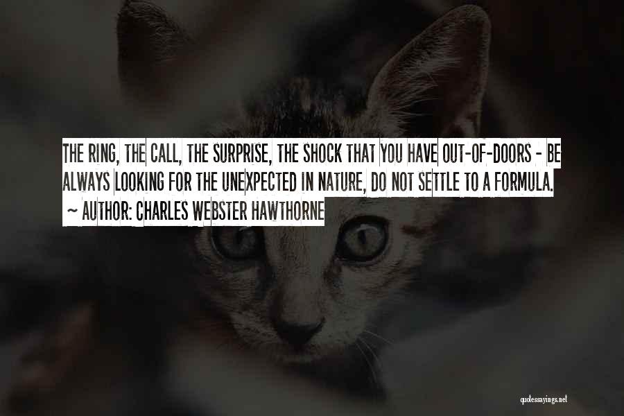 Charles Webster Hawthorne Quotes: The Ring, The Call, The Surprise, The Shock That You Have Out-of-doors - Be Always Looking For The Unexpected In