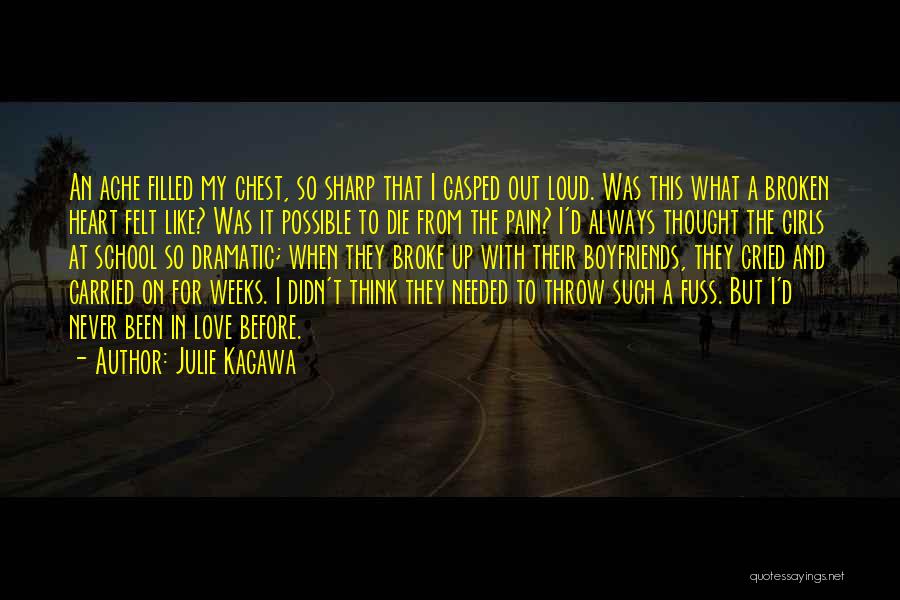 Julie Kagawa Quotes: An Ache Filled My Chest, So Sharp That I Gasped Out Loud. Was This What A Broken Heart Felt Like?