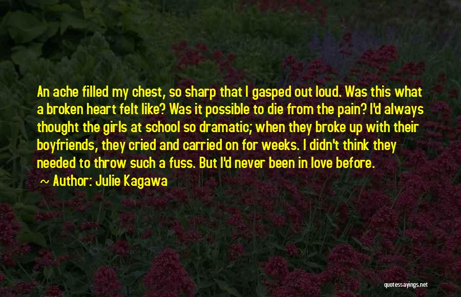 Julie Kagawa Quotes: An Ache Filled My Chest, So Sharp That I Gasped Out Loud. Was This What A Broken Heart Felt Like?