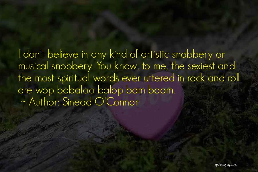 Sinead O'Connor Quotes: I Don't Believe In Any Kind Of Artistic Snobbery Or Musical Snobbery. You Know, To Me, The Sexiest And The