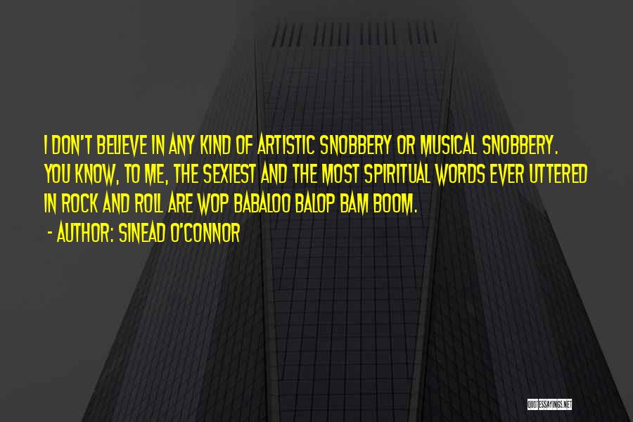 Sinead O'Connor Quotes: I Don't Believe In Any Kind Of Artistic Snobbery Or Musical Snobbery. You Know, To Me, The Sexiest And The