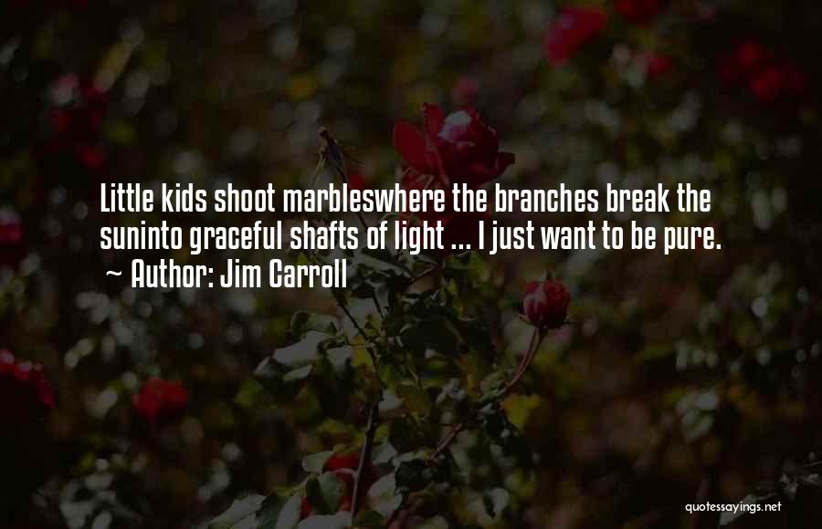 Jim Carroll Quotes: Little Kids Shoot Marbleswhere The Branches Break The Suninto Graceful Shafts Of Light ... I Just Want To Be Pure.