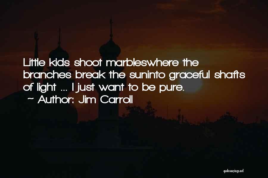 Jim Carroll Quotes: Little Kids Shoot Marbleswhere The Branches Break The Suninto Graceful Shafts Of Light ... I Just Want To Be Pure.