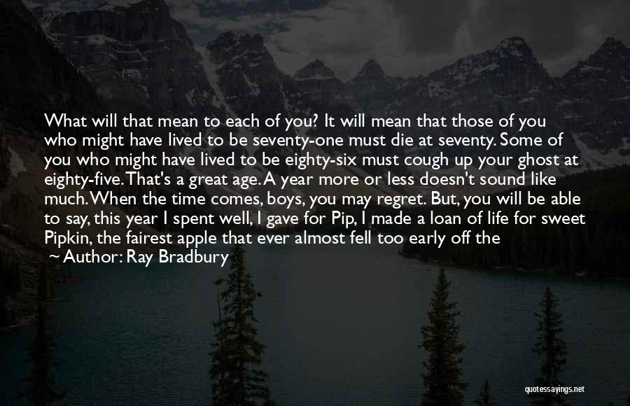 Ray Bradbury Quotes: What Will That Mean To Each Of You? It Will Mean That Those Of You Who Might Have Lived To