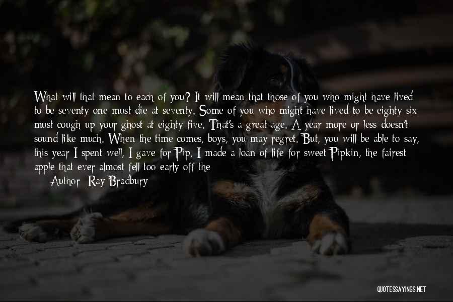 Ray Bradbury Quotes: What Will That Mean To Each Of You? It Will Mean That Those Of You Who Might Have Lived To