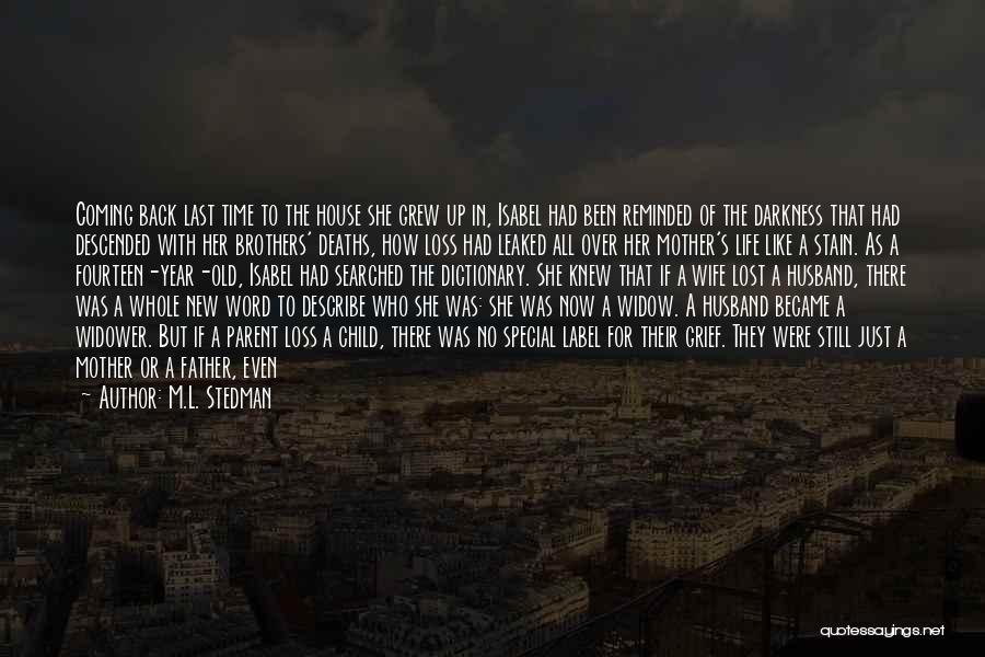 M.L. Stedman Quotes: Coming Back Last Time To The House She Grew Up In, Isabel Had Been Reminded Of The Darkness That Had