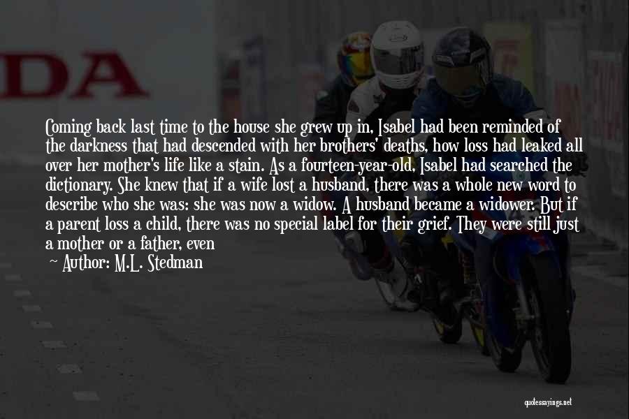 M.L. Stedman Quotes: Coming Back Last Time To The House She Grew Up In, Isabel Had Been Reminded Of The Darkness That Had