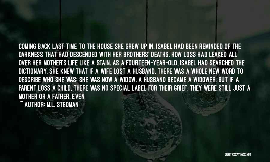 M.L. Stedman Quotes: Coming Back Last Time To The House She Grew Up In, Isabel Had Been Reminded Of The Darkness That Had