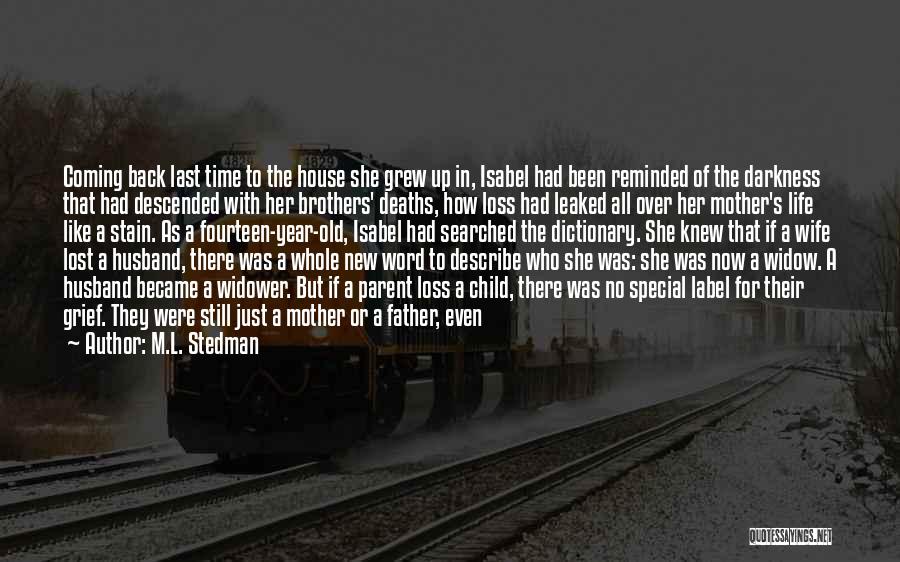 M.L. Stedman Quotes: Coming Back Last Time To The House She Grew Up In, Isabel Had Been Reminded Of The Darkness That Had