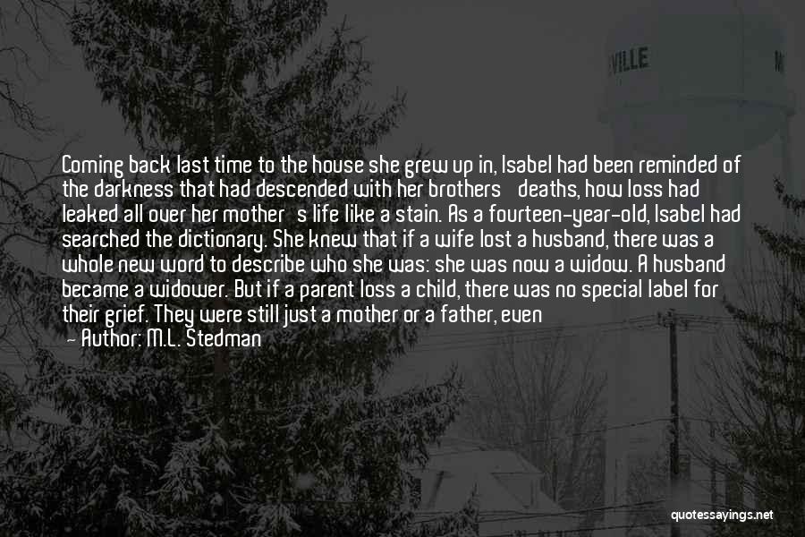 M.L. Stedman Quotes: Coming Back Last Time To The House She Grew Up In, Isabel Had Been Reminded Of The Darkness That Had