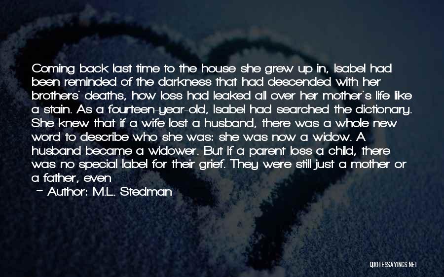 M.L. Stedman Quotes: Coming Back Last Time To The House She Grew Up In, Isabel Had Been Reminded Of The Darkness That Had