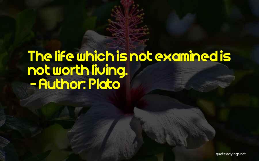 Plato Quotes: The Life Which Is Not Examined Is Not Worth Living.