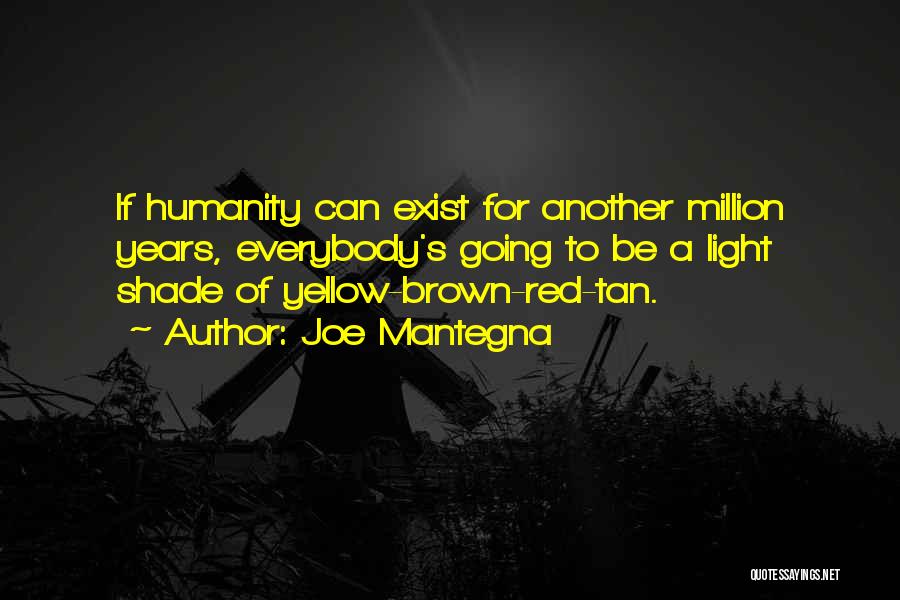 Joe Mantegna Quotes: If Humanity Can Exist For Another Million Years, Everybody's Going To Be A Light Shade Of Yellow-brown-red-tan.