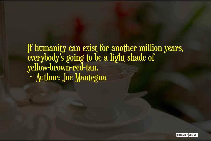 Joe Mantegna Quotes: If Humanity Can Exist For Another Million Years, Everybody's Going To Be A Light Shade Of Yellow-brown-red-tan.