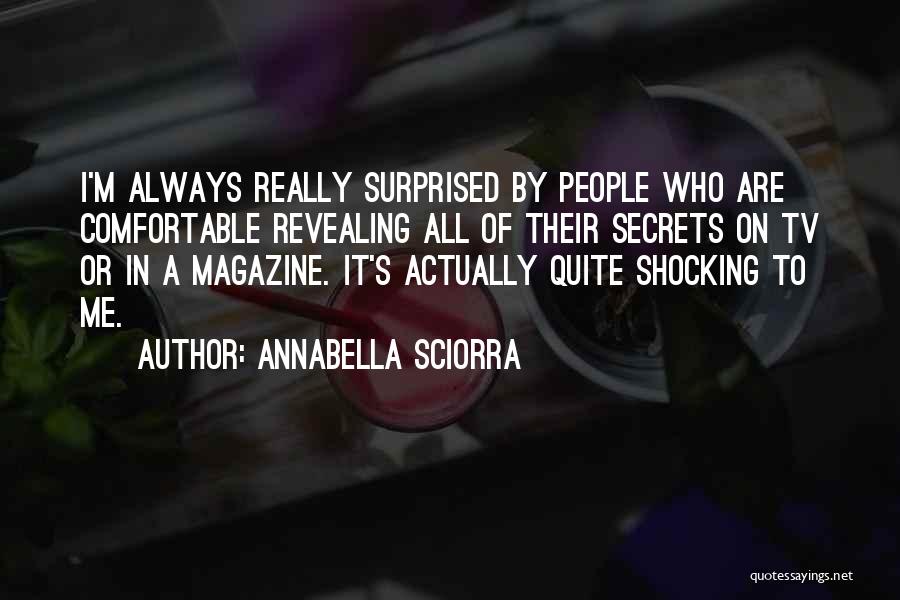 Annabella Sciorra Quotes: I'm Always Really Surprised By People Who Are Comfortable Revealing All Of Their Secrets On Tv Or In A Magazine.