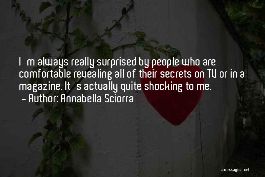 Annabella Sciorra Quotes: I'm Always Really Surprised By People Who Are Comfortable Revealing All Of Their Secrets On Tv Or In A Magazine.