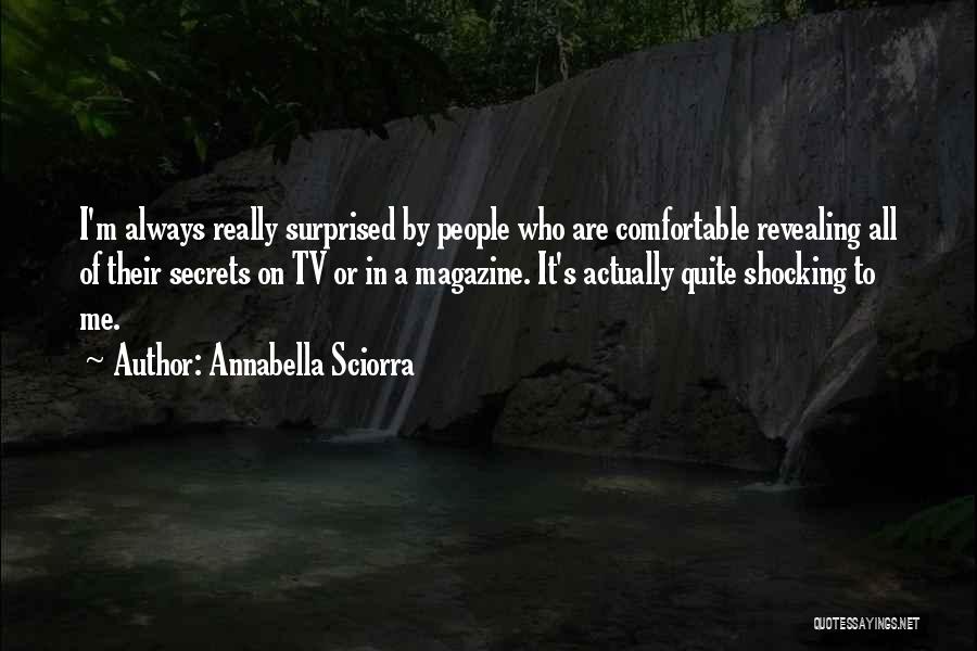 Annabella Sciorra Quotes: I'm Always Really Surprised By People Who Are Comfortable Revealing All Of Their Secrets On Tv Or In A Magazine.