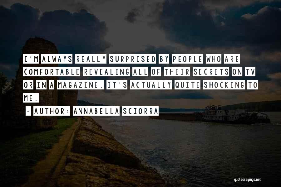 Annabella Sciorra Quotes: I'm Always Really Surprised By People Who Are Comfortable Revealing All Of Their Secrets On Tv Or In A Magazine.