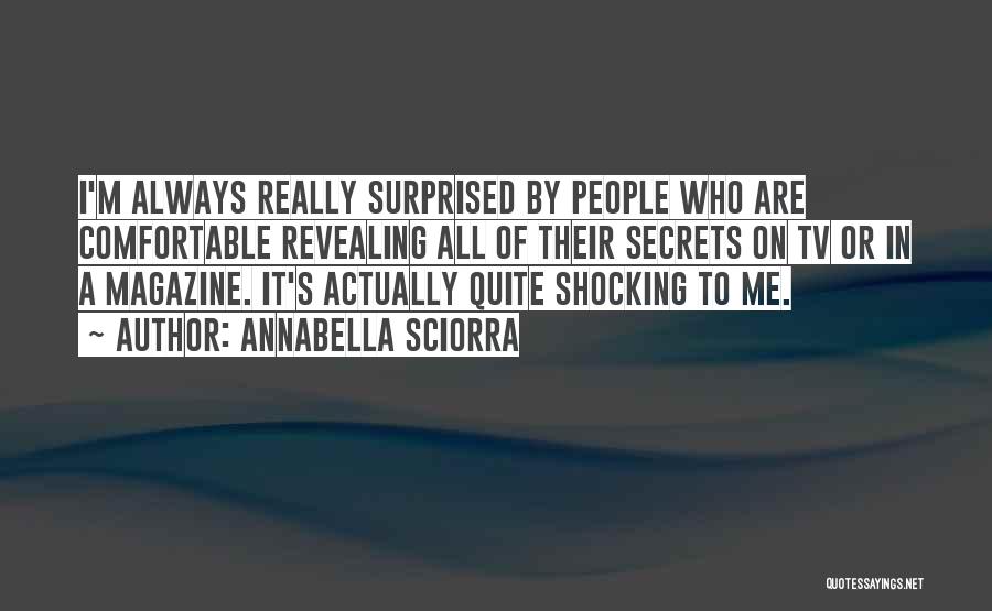 Annabella Sciorra Quotes: I'm Always Really Surprised By People Who Are Comfortable Revealing All Of Their Secrets On Tv Or In A Magazine.