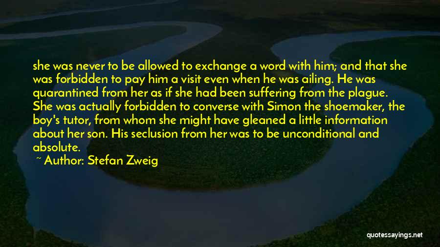 Stefan Zweig Quotes: She Was Never To Be Allowed To Exchange A Word With Him; And That She Was Forbidden To Pay Him