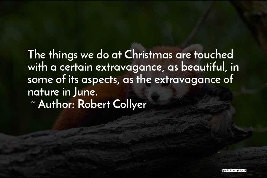 Robert Collyer Quotes: The Things We Do At Christmas Are Touched With A Certain Extravagance, As Beautiful, In Some Of Its Aspects, As