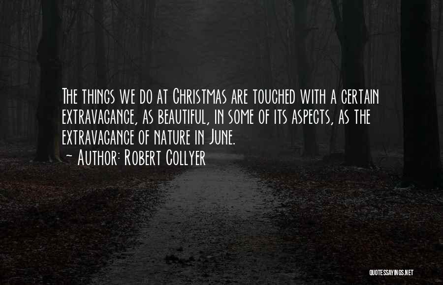 Robert Collyer Quotes: The Things We Do At Christmas Are Touched With A Certain Extravagance, As Beautiful, In Some Of Its Aspects, As
