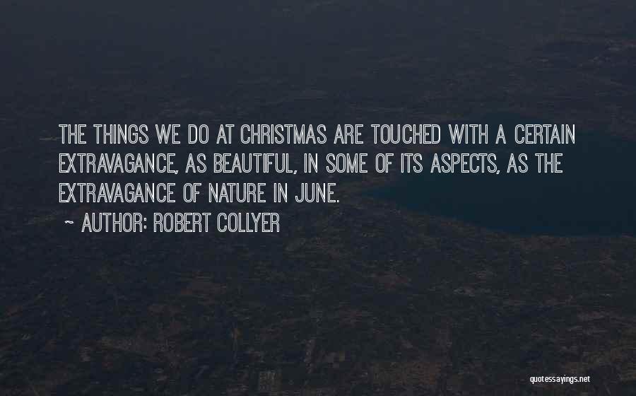Robert Collyer Quotes: The Things We Do At Christmas Are Touched With A Certain Extravagance, As Beautiful, In Some Of Its Aspects, As