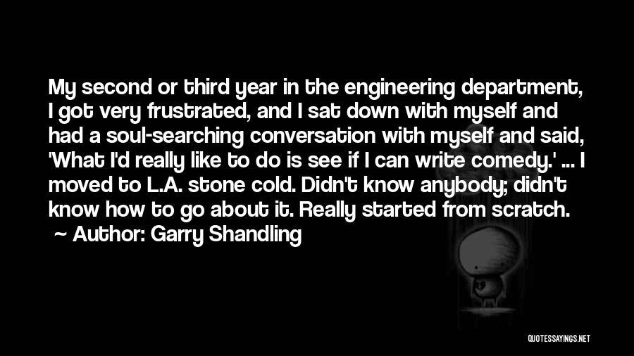 Garry Shandling Quotes: My Second Or Third Year In The Engineering Department, I Got Very Frustrated, And I Sat Down With Myself And
