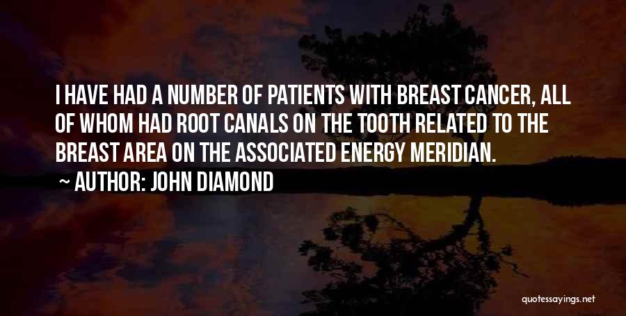 John Diamond Quotes: I Have Had A Number Of Patients With Breast Cancer, All Of Whom Had Root Canals On The Tooth Related