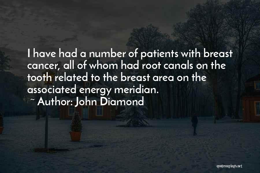 John Diamond Quotes: I Have Had A Number Of Patients With Breast Cancer, All Of Whom Had Root Canals On The Tooth Related