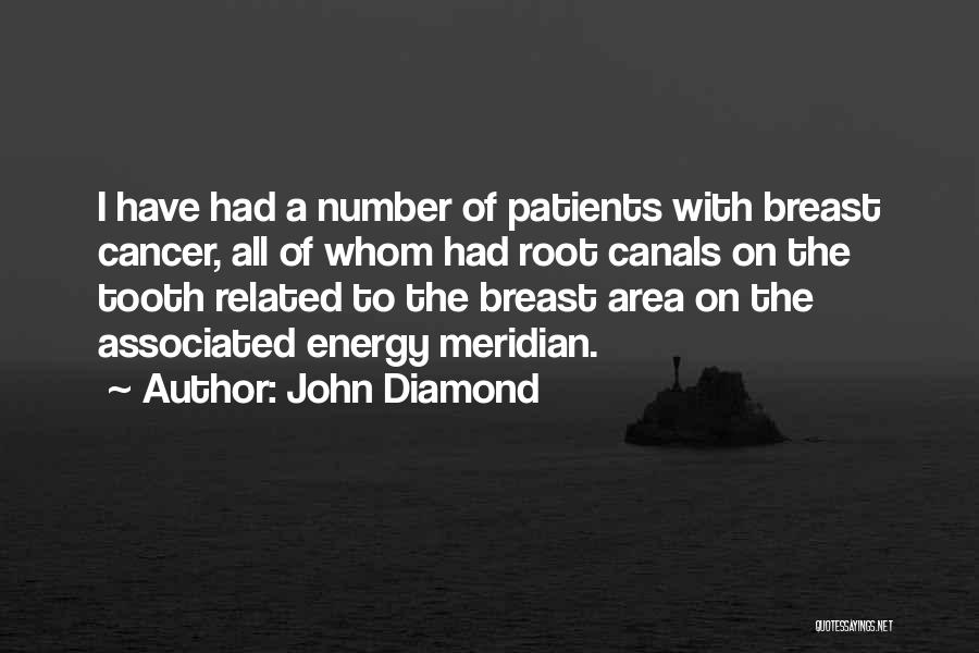 John Diamond Quotes: I Have Had A Number Of Patients With Breast Cancer, All Of Whom Had Root Canals On The Tooth Related