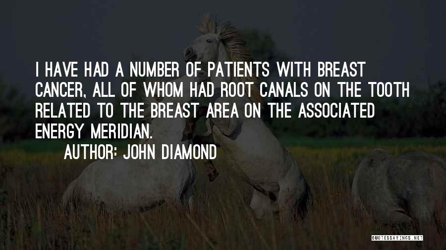 John Diamond Quotes: I Have Had A Number Of Patients With Breast Cancer, All Of Whom Had Root Canals On The Tooth Related