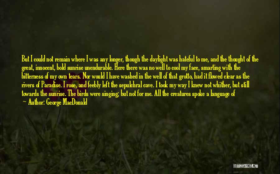 George MacDonald Quotes: But I Could Not Remain Where I Was Any Longer, Though The Daylight Was Hateful To Me, And The Thought