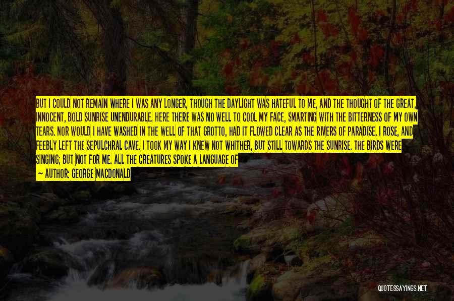 George MacDonald Quotes: But I Could Not Remain Where I Was Any Longer, Though The Daylight Was Hateful To Me, And The Thought