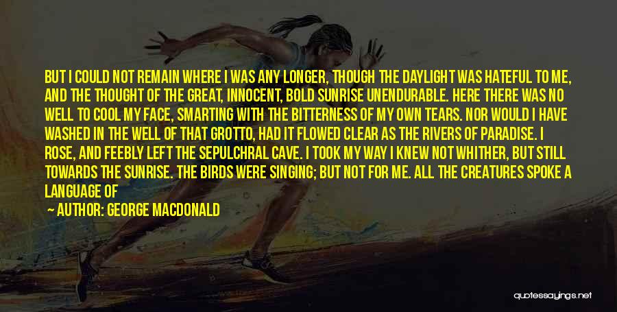 George MacDonald Quotes: But I Could Not Remain Where I Was Any Longer, Though The Daylight Was Hateful To Me, And The Thought