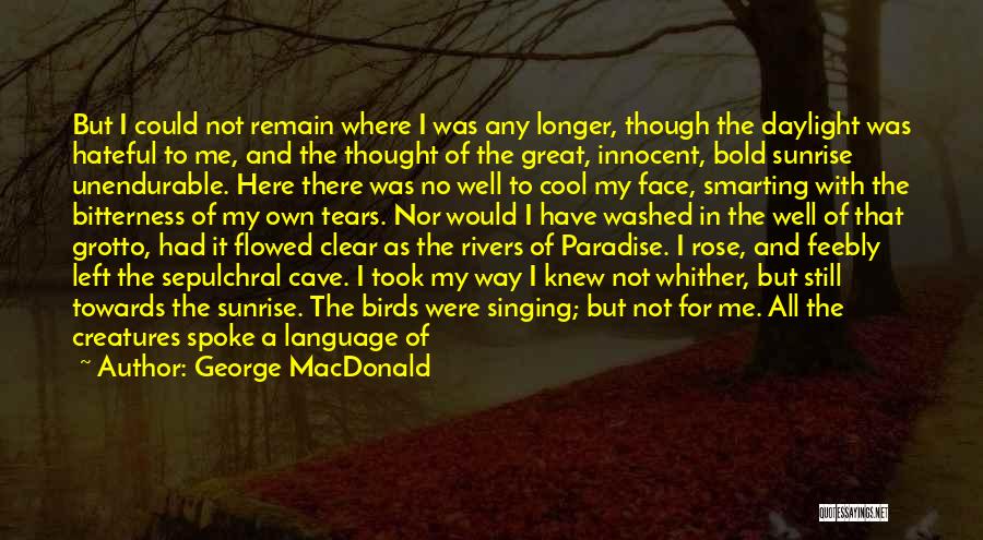 George MacDonald Quotes: But I Could Not Remain Where I Was Any Longer, Though The Daylight Was Hateful To Me, And The Thought