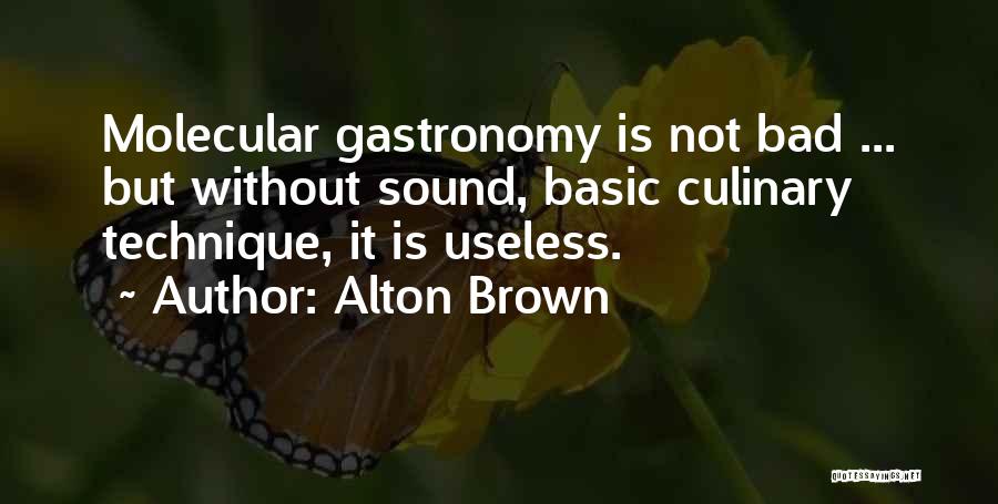 Alton Brown Quotes: Molecular Gastronomy Is Not Bad ... But Without Sound, Basic Culinary Technique, It Is Useless.