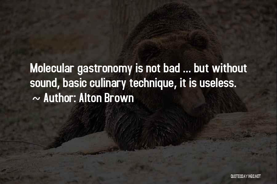 Alton Brown Quotes: Molecular Gastronomy Is Not Bad ... But Without Sound, Basic Culinary Technique, It Is Useless.