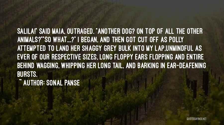 Sonal Panse Quotes: Salila! Said Maia, Outraged. Another Dog? On Top Of All The Other Animals?so What....? I Began, And Then Got Cut