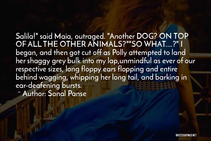 Sonal Panse Quotes: Salila! Said Maia, Outraged. Another Dog? On Top Of All The Other Animals?so What....? I Began, And Then Got Cut