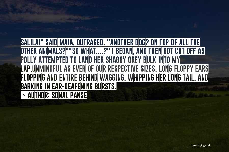Sonal Panse Quotes: Salila! Said Maia, Outraged. Another Dog? On Top Of All The Other Animals?so What....? I Began, And Then Got Cut