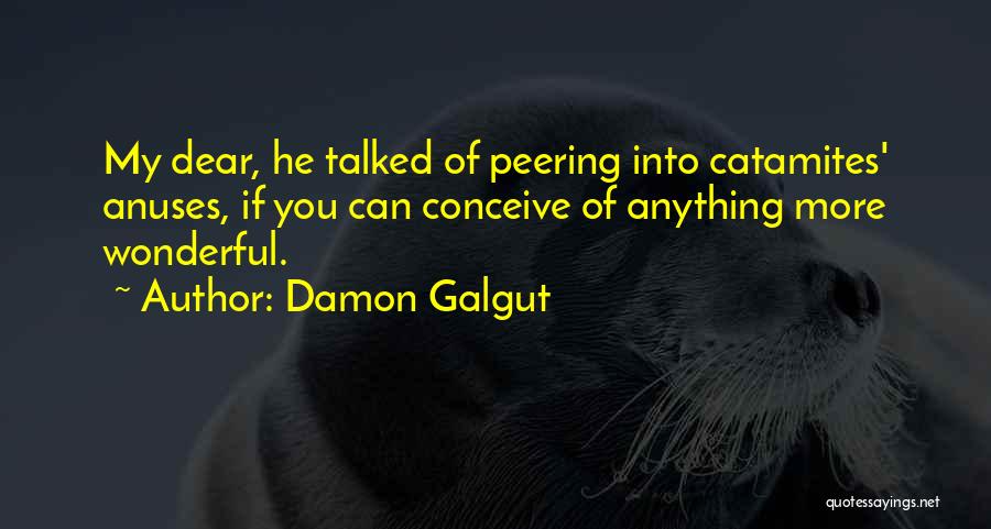 Damon Galgut Quotes: My Dear, He Talked Of Peering Into Catamites' Anuses, If You Can Conceive Of Anything More Wonderful.