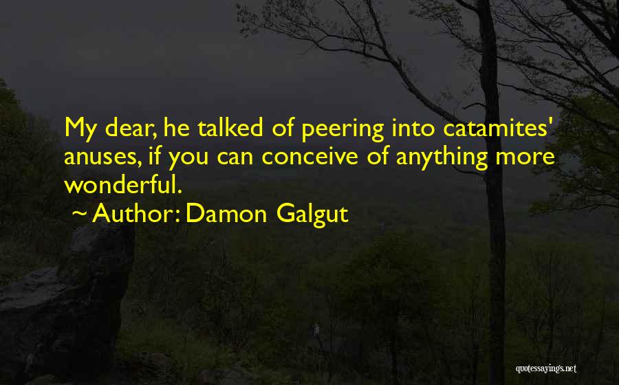 Damon Galgut Quotes: My Dear, He Talked Of Peering Into Catamites' Anuses, If You Can Conceive Of Anything More Wonderful.