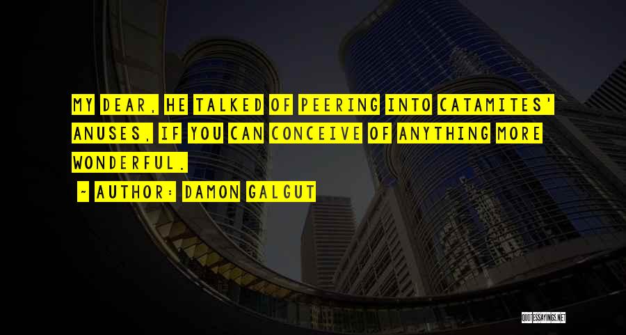 Damon Galgut Quotes: My Dear, He Talked Of Peering Into Catamites' Anuses, If You Can Conceive Of Anything More Wonderful.