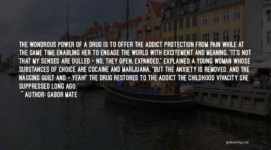 Gabor Mate Quotes: The Wondrous Power Of A Drug Is To Offer The Addict Protection From Pain While At The Same Time Enabling