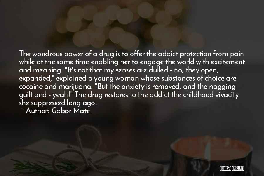 Gabor Mate Quotes: The Wondrous Power Of A Drug Is To Offer The Addict Protection From Pain While At The Same Time Enabling