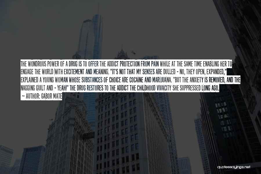 Gabor Mate Quotes: The Wondrous Power Of A Drug Is To Offer The Addict Protection From Pain While At The Same Time Enabling