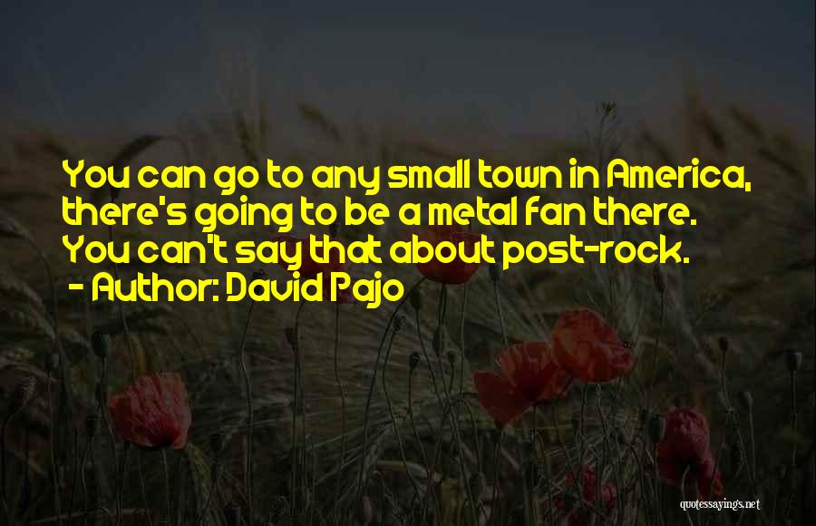 David Pajo Quotes: You Can Go To Any Small Town In America, There's Going To Be A Metal Fan There. You Can't Say